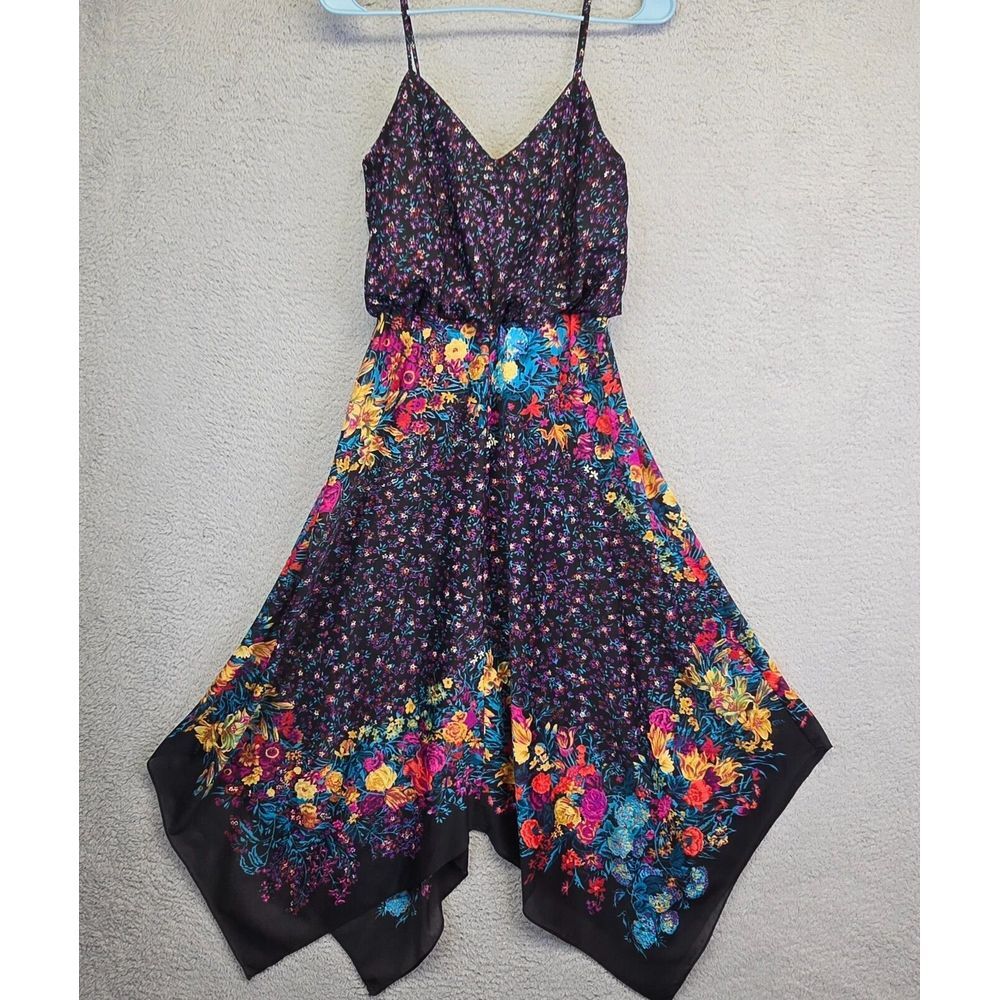 Vintage Fairy Grunge Dress Womens‎ 9 Asymmetric Floral Cottagecore Boho